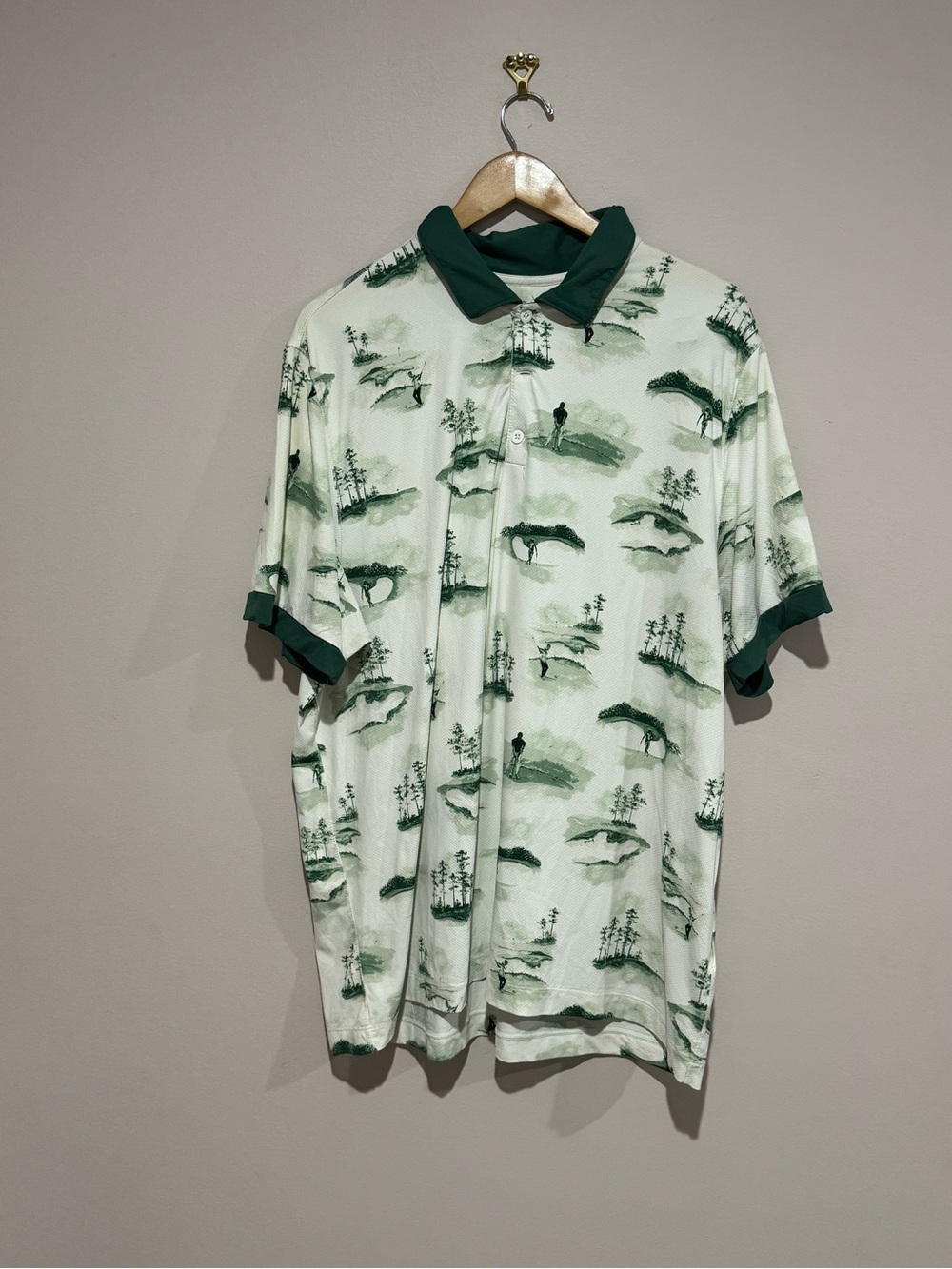 Abercrombie & Fitch Men’s SZ XXL  Tall Graphic Golf  Print Polo Shirt Outdoors